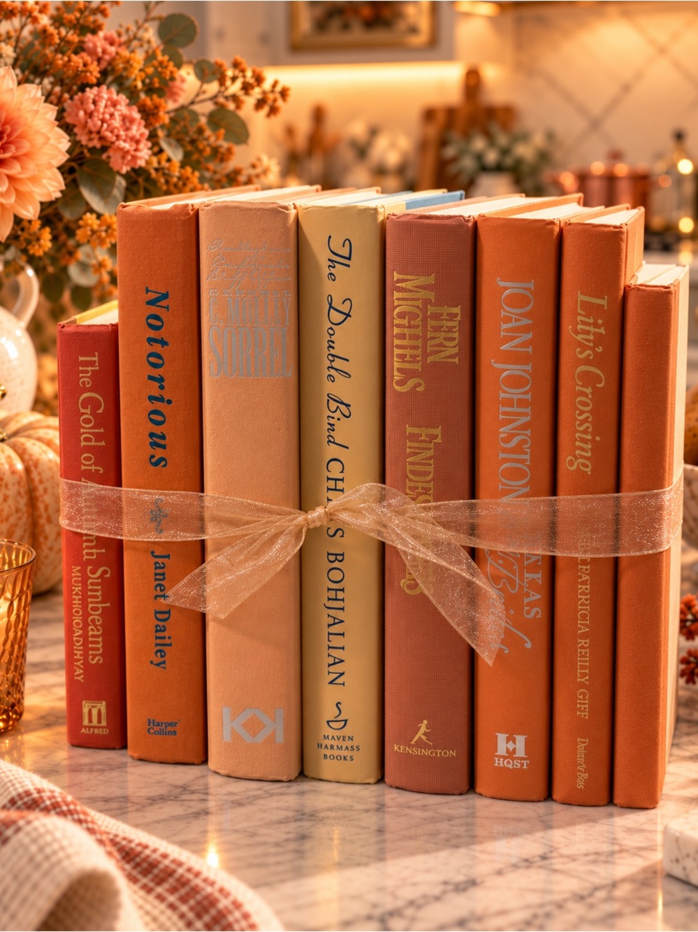 Eden Home Living Dahlia & Apricot Vol. I 7-Book Bundle Orange & Brown